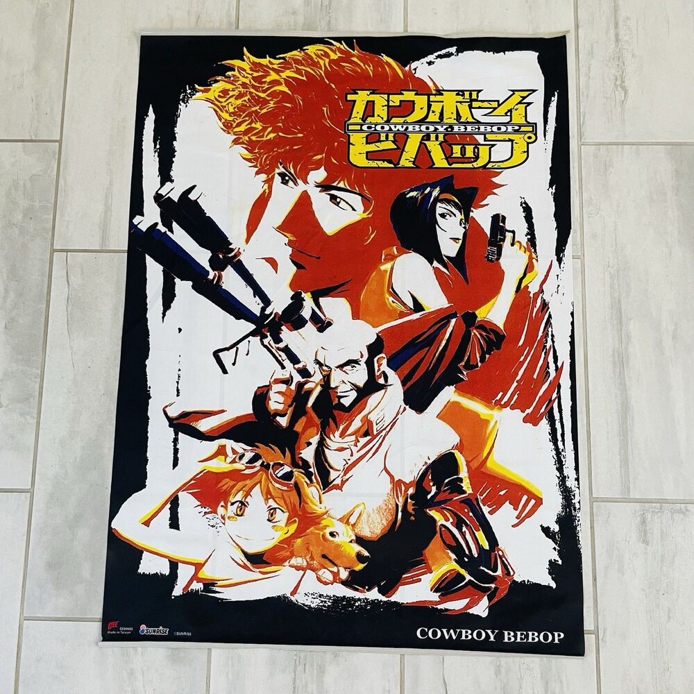 Cowboy Bebop Fabric Banner Wall Scroll Poster Spike Faye Jet Ed Ein NO RODS